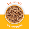 Seared cuts in a savory gravy