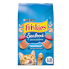 Alimento seco para gatos Friskies Seafood Sensations con sabores a salmón, atún, camarones y algas