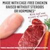 Made with cage-free chicken raised without steroids or hormones*