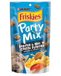 Friskies Party Mix Lobster & Mac 'N' Cheese Crunch Adult Cat Treats