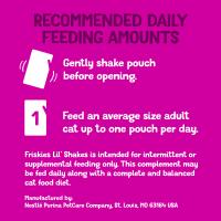 gently shake pouch before opening. Feed an average size adult cat up to one pouch per day.