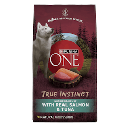 Purina ONE True Instinct With Real Salmon and Tuna Natural With Added Vitamins, Minerals and Nutrients High Protein Dog Food Dry Formula