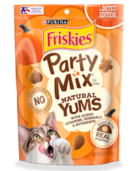 Friskies party mix natural yums pumpkin cat treats