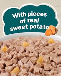 with pieces of real sweet potato