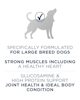 specifically formulated for large breed dogs