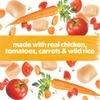 made with real chicken, tomatoes, carrots and wild rice