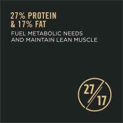 27 percent protein and 17 percent fat, amino acids