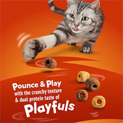 Pounce and Play with the crunchy texture and dual protein taste of Playfuls
