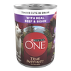 Purina ONE® True Instinct Tender Cuts in Gravy Dog Food Formula With Real Beef & Bison