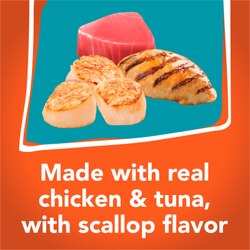 Elaborado con carne real de pollo y sabor a vieiras