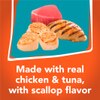 Elaborado con carne real de pollo y sabor a vieiras