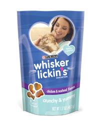 Whisker Lickin's Crunchy & Yummy Chicken & Seafood Cat Treats