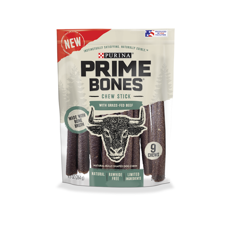 Prime Bones Chew Stick With Grass-Fed Beef Natural Dog Treats