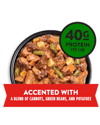 40 percent protein with accents of carrots