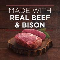 Elaborado con carne real de res y bisonte