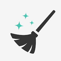broom and dust icon