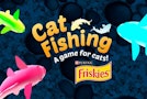 Cat fishing, a game for cats from Purina Friskies