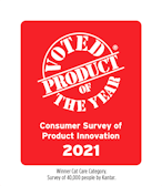 Voted Product of the Year Consumer Survey of Product Innovation 2021