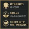 Purina Pro Plan Specialized Weight Management dog food label with antioxidants, Omega-6 and chicken is the first ingredient.