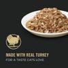 Hecho con carne real de pavo para lograr un sabor que los gatos aman