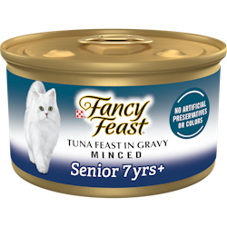 Fancy Feast Tuna Feast Minced In Gravy Senior 7+ front of pack
