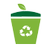 Envases 100 % reciclables o listos para reciclado