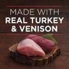 Elaborado con carne real de pavo y venado