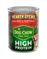 Dog chow high protein hearty beef stew