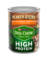 Dog chow high protein hearty chicken stew