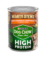 Dog chow high protein hearty chicken stew