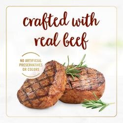 Crafted with real beef. No artificial preservatives or colors.