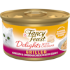 Purina Fancy Feast Delights With Cheddar Grilled Chicken & Cheddar Cheese Feast in Wet Cat Food Gravy Cat Food 