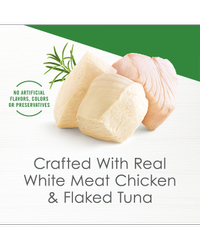 Crafted with real white meat chicken