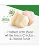 Crafted with real white meat chicken