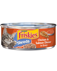 Friskies Shreds Chicken & Salmon Dinner in Gravy Adult Wet Cat Food