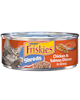 Alimento húmedo para gatos en tiras Friskies sabor a cena de pollo y salmón en salsa preparada con jugo de cocción
