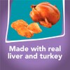 Elaborado con carne real de hígado y pavo