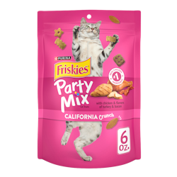 Friskies Party Mix California Crunch Cat Treats package