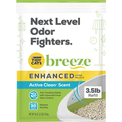 Tidy cats breeze enhanced active clean scent cat litter pellets
