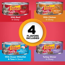 Friskies Prime Filets Wet Cat Food Variety Pack 48 Count
