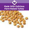 hecho con deliciosa carne real de pavo de granja