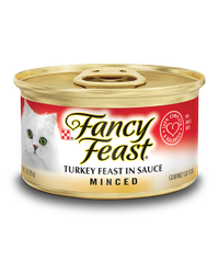 Fancy Feast Minced Turkey Feast in Sauce Canned Cat Food Fancy Feast Minced Turkey Feast in Sauce Canned Cat Food