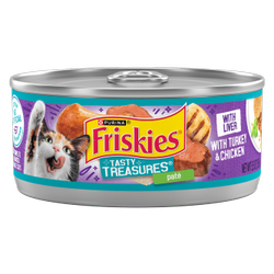 Purina Friskies Wet Cat Food Tasty Treasures With Turkey and Liver in Gravy