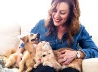 Woman with her pets