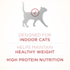 designed for indoor cats, helps maintain healthy weight, high protein nutrition