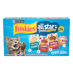 Friskies All-Star Faves Cat Food Complement 24 Ct Variety Pack package