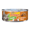 Alimento húmedo para gatos Friskies paté sabor a cena de hígado y pollo