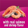 With real salmon and shrimp flavor
