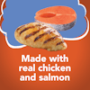 Elaborado con pollo y salmón reales