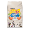 Friskies Ocean Favorites With Salmon And Accents of Brown Rice & Peas Dry Cat Food package